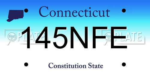 145NFE Connecticut License Plate