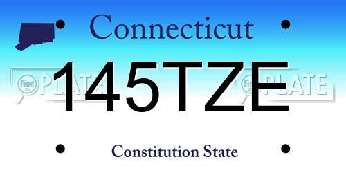 145TZE Connecticut License Plate