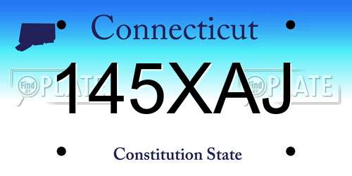 145XAJ Connecticut License Plate