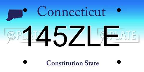 145ZLE Connecticut License Plate