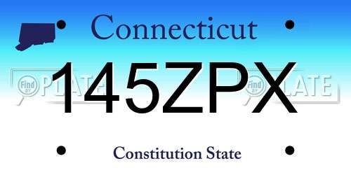 145ZPX Connecticut License Plate