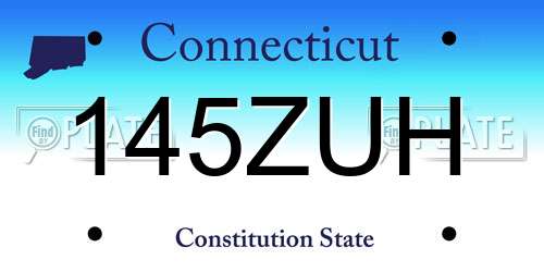 145ZUH Connecticut License Plate