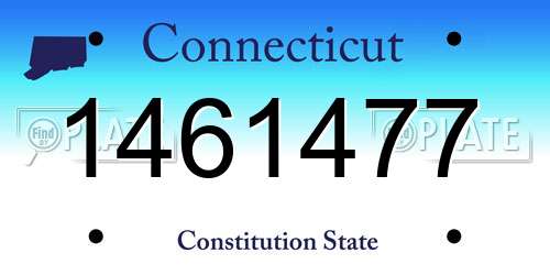 1461477 Connecticut License Plate