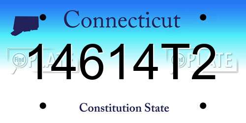 14614T2 Connecticut License Plate