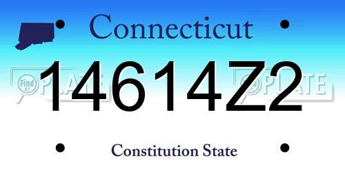 14614Z2 Connecticut License Plate
