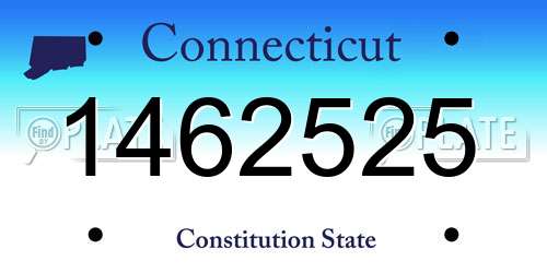 1462525 Connecticut License Plate