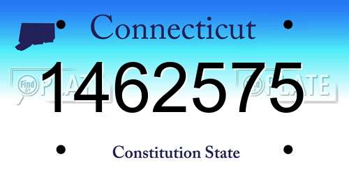 1462575 Connecticut License Plate