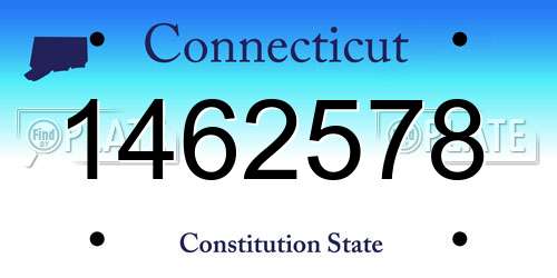 1462578 Connecticut License Plate