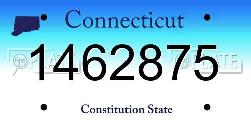 1462875 Connecticut License Plate
