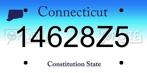 14628Z5 Connecticut License Plate