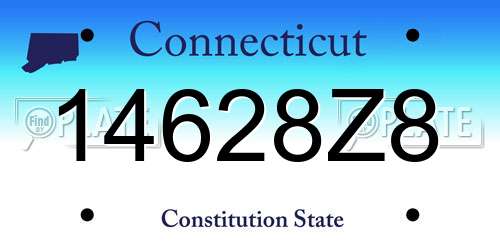 14628Z8 Connecticut License Plate