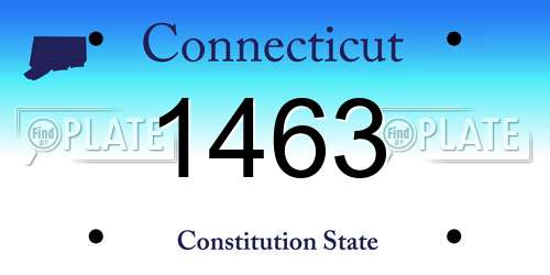 1463 Connecticut License Plate