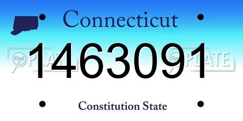 1463091 Connecticut License Plate