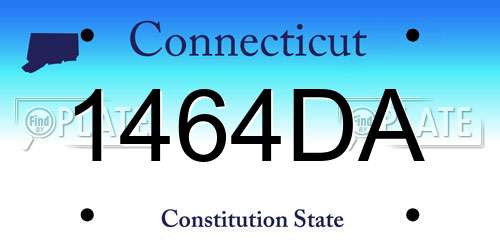 1464DA Connecticut License Plate