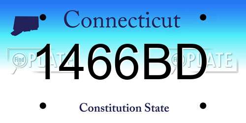 1466BD Connecticut License Plate