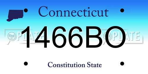 1466BO Connecticut License Plate