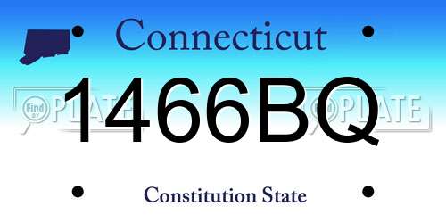 1466BQ Connecticut License Plate