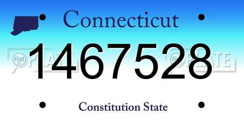 1467528 Connecticut License Plate