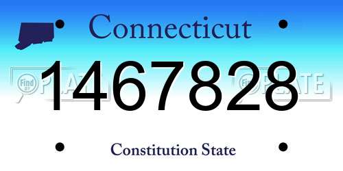 1467828 Connecticut License Plate