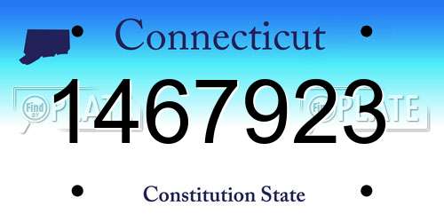 1467923 Connecticut License Plate