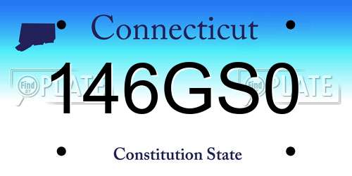 146GS0 Connecticut License Plate