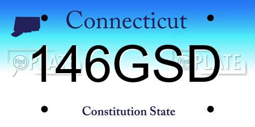 146GSD Connecticut License Plate