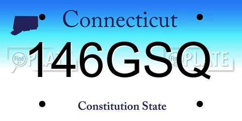 146GSQ Connecticut License Plate