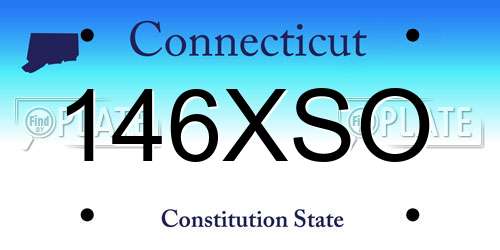 146XSO Connecticut License Plate