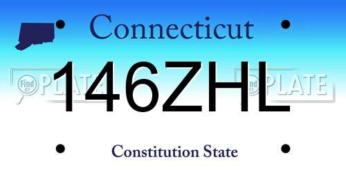 146ZHL Connecticut License Plate