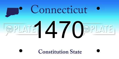 1470 Connecticut License Plate