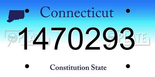 1470293 Connecticut License Plate