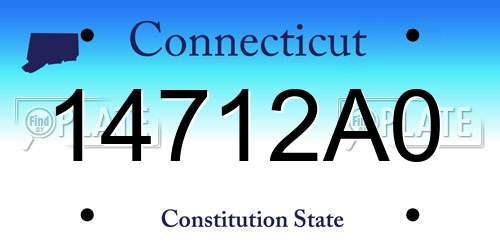 14712A0 Connecticut License Plate