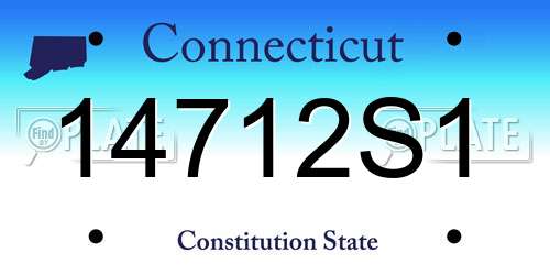 14712S1 Connecticut License Plate