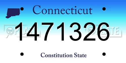 1471326 Connecticut License Plate