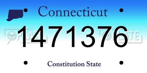 1471376 Connecticut License Plate