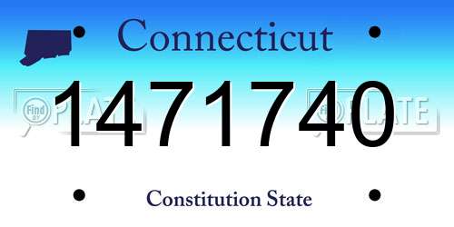 1471740 Connecticut License Plate