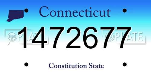 1472677 Connecticut License Plate