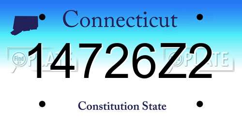14726Z2 Connecticut License Plate