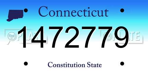 1472779 Connecticut License Plate