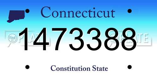 1473388 Connecticut License Plate