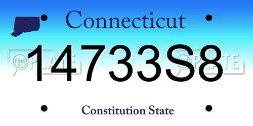 14733S8 Connecticut License Plate