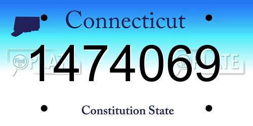 1474069 Connecticut License Plate