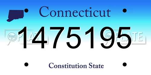 1475195 Connecticut License Plate