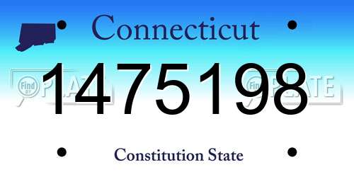 1475198 Connecticut License Plate