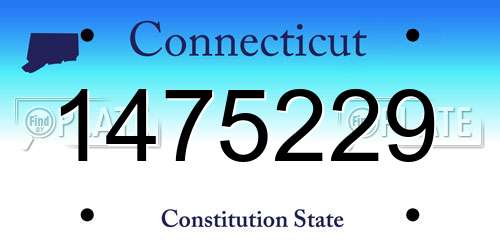 1475229 Connecticut License Plate