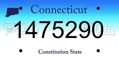 1475290 Connecticut License Plate
