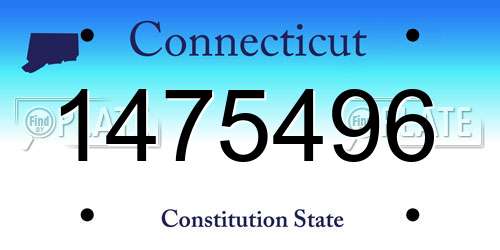 1475496 Connecticut License Plate