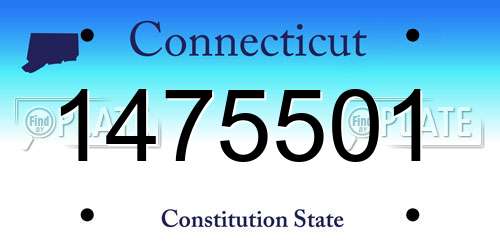 1475501 Connecticut License Plate