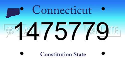 1475779 Connecticut License Plate