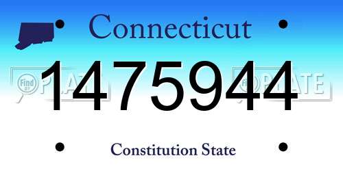1475944 Connecticut License Plate